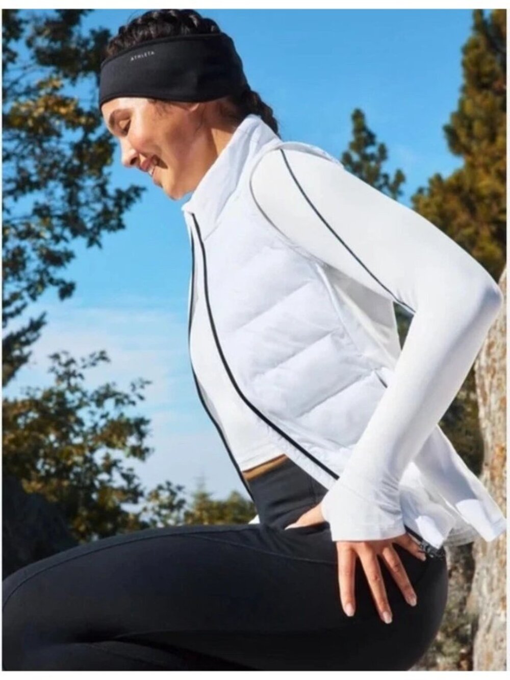 New Athleta S Inlet Apex VEST 2.0 Bright White Small Regular Primaloft